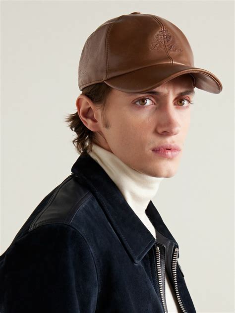 Loro Piana - Logo-Embroidered Leather Baseball Cap - Brown Loro Piana