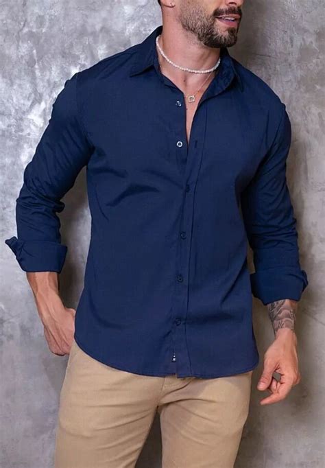 Camisa Azul Marinho Combina Com Que Cor De Calça Masculina - Camisa Social Azul Marinho - Alfaiataria e Moda Masculina: Peças ...