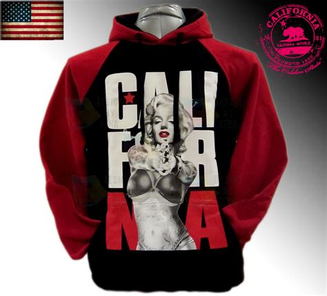 California Marilyn Monroe Hoodie Swag Dope Mens By Gastonladybird