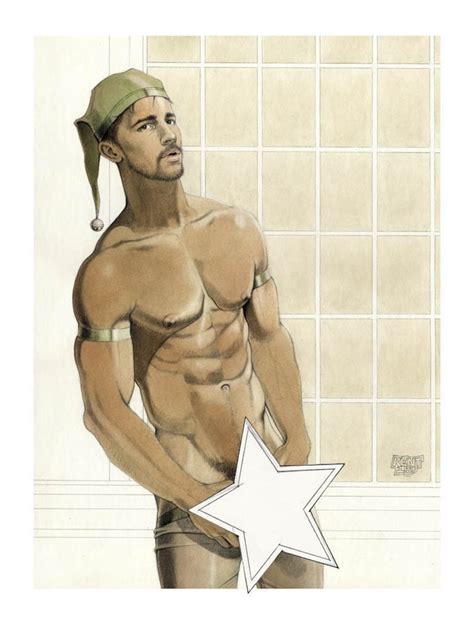 THE CURIOUS ELF Fanart Male Nude Gay Men Adult Portrait Figure Erotic Mature Lgbtq