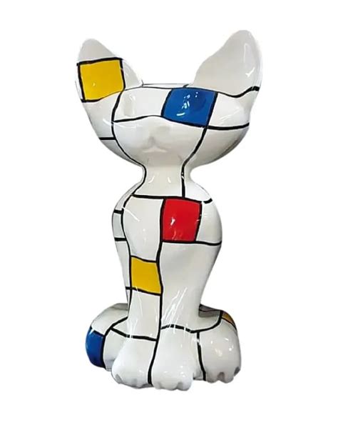 Statue En R Sine D Un Chat Mondrian Gyptien Hauteur Cm