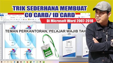 Cara Membuat Id Card Dengan Microsoft Word Belajar Microsoft Word