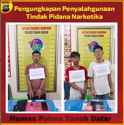 Tiga Warga Kecamatan Sungai Tarab Ditangkap Tim Polres Tanah Datar Di