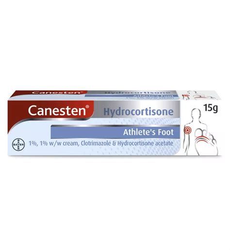 Canesten Hydrocortisone Athlete's Foot 1% w/w Cream - 15g - PillSorted