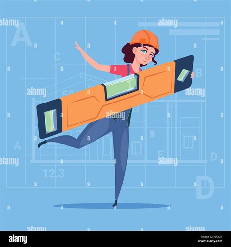 Woman With Ruler Stock Vector Images Alamy