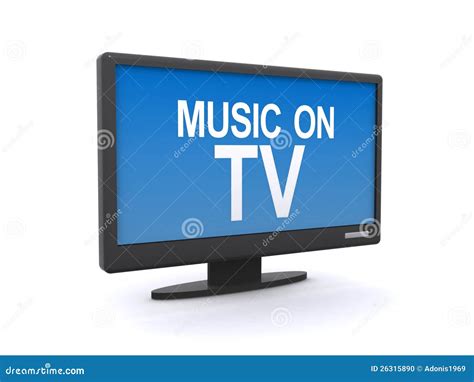 Music On Tv Sign Stock Photo Image Of Sign Display 26315890