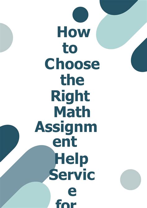 How to Choose the Right Math Assignment Help Service for You by Help My ... 