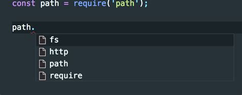 Javascript Vscode Does Not Autocomplete Node Js Modules Stack Overflow