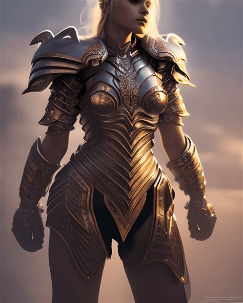 Beautiful Young Woman In Fantasy Armor · Creative Fabrica