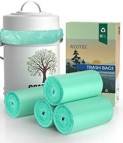 Amazon AYOTEE 100 Compostable Trash Bags Small Compost Bags 1 3