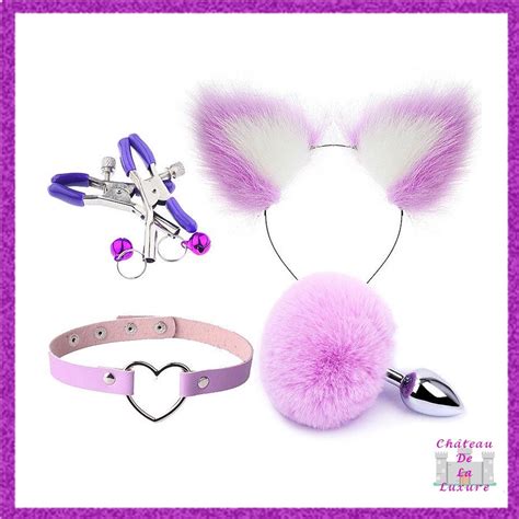 Kit Erótico Coelhinha Plug Pompom Tiara Gargantilha Grampo de Seio Sex Shop Shopee Brasil