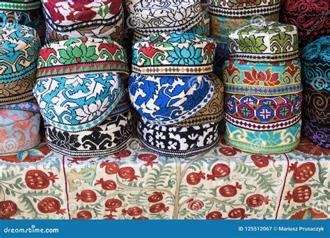 The Traditional Uzbek Cap Named Tubeteika, Decorated with Multi ...