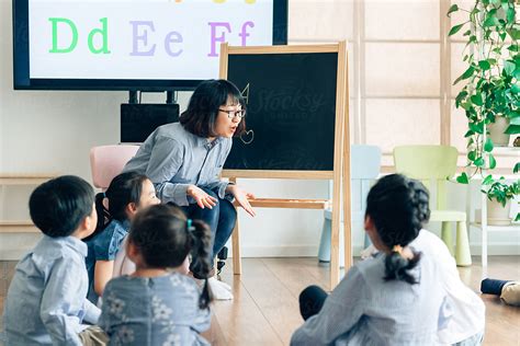 "Teacher And Preschool Kids In Classroom" by Stocksy Contributor ...