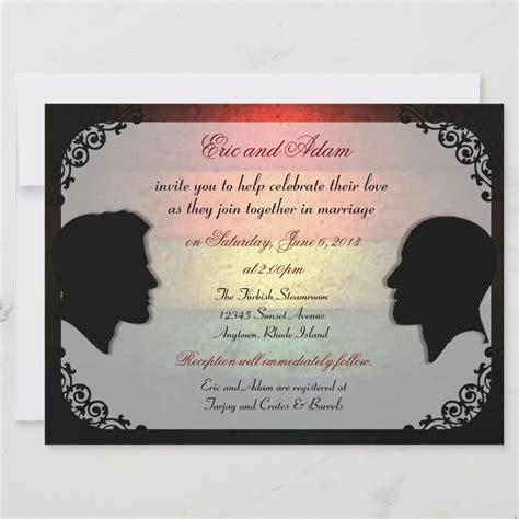 Husbands IV Custom Gay Wedding Invitations Zazzle