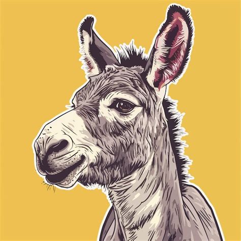 Vector De Burro Bonito Vetor Premium Gerado Ia