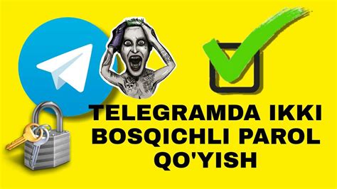 Telegramda ikki bosqichli parol qo'yish - YouTube