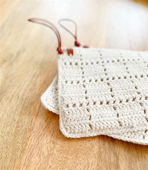 CROCHET PATTERN Potholder Potholders Hot Pad Modern Crochet Etsy