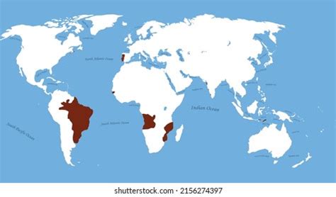 Map Portuguese Empire Largest Borders All Stock Vector (Royalty Free) 2156274397 | Shutterstock