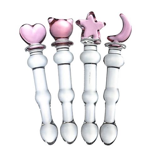 Vidro Escaldo Butt Plug Varinha Pleasure Vidro Anal Massager De Cristal Da Forma Do Cora O