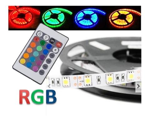 Kit Completo Tira Luces Luz Led Rgb Control Fuente