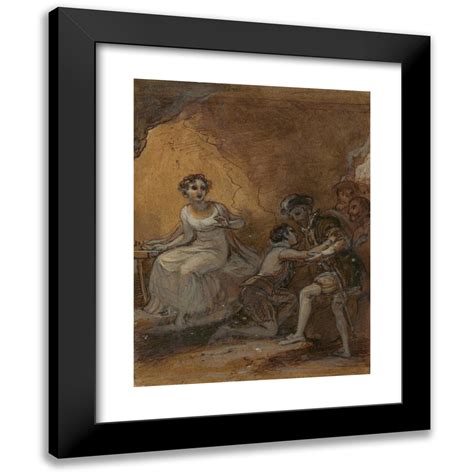 Robert Smirke X Black Modern Framed Museum Art Print Titled