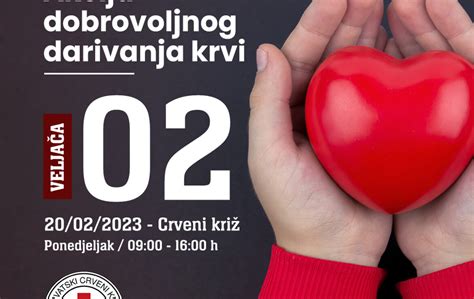 Akcija Dobrovoljnog Darivanja Krvi 20022023 Hrvatski Crveni KriŽ