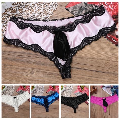 Sexy Men Lace Sissy Pouch Panties Briefs Crossdress Bikini Thongs Soft Underwear Picclick Uk