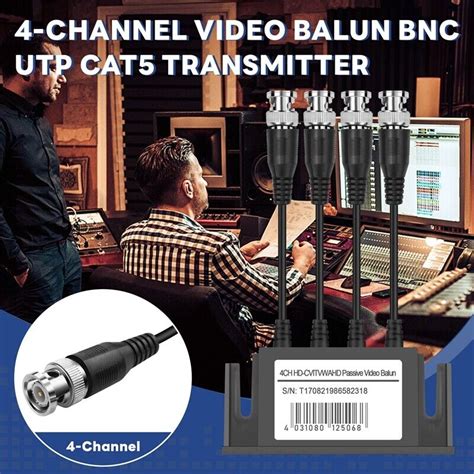 Transmetteur Emetteur Recepteur Cctv Camera Utp Bnc Video Balun