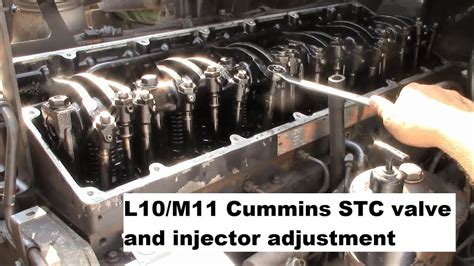 Truck Repairs L10 M11 Cummins Stc Valve And Injector Adjustment Youtube