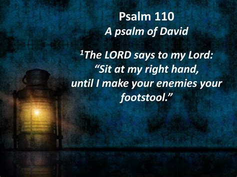 PPT Advent 2009 Messiah In The Psalms Psalm 110 PowerPoint