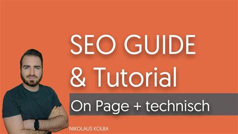 Seo Tutorial F R Anf Nger Step By Step Guide Youtube