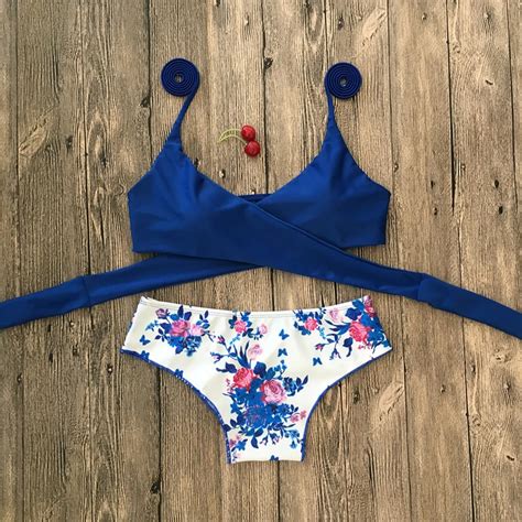 Buy 2018 Swimwear Micro Bikini Halter Floral Print