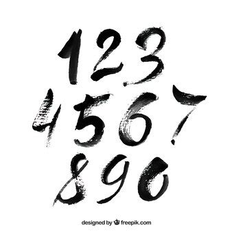 Calligraphy Numbers Images - Free Download on Freepik - Worksheets Library