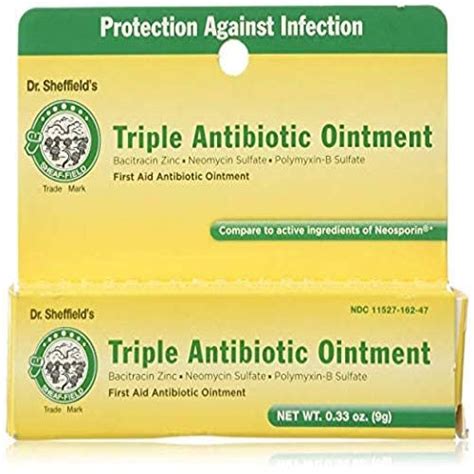 4 Triple Antibiotic Ointment Cream Dr Sheffields First Aid Infection Cuts Burns 36g