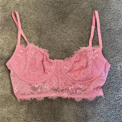 Bralette Corset Top Pink Lace Never Worn Depop