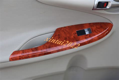 Pcs Peach Wood Grain Car Interior Kit Cover Trim For Toyota Corolla