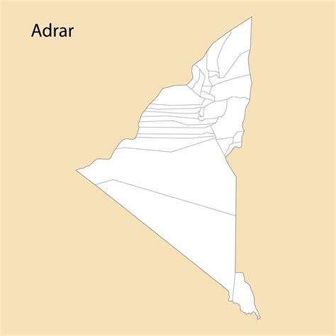 High Quality map of Adrar is a province of Algeria 21850250 Vector Art ...