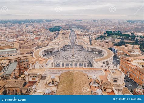 Rome From Above Panoramic Shot From The Saint Peters Basilica D Stock