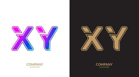 Plantilla De Dise O Del Logotipo De La Letra Xy Abstracta Vector Premium