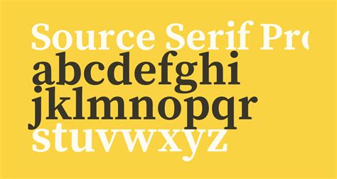 Source Serif Pro Bold Free Font What Font Is