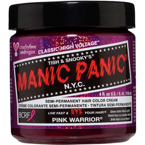 Manic Panic Semi Permanent Hair Color Cream Hot Hot Pink Vegan Cruelty Free Hair Dye Ctc