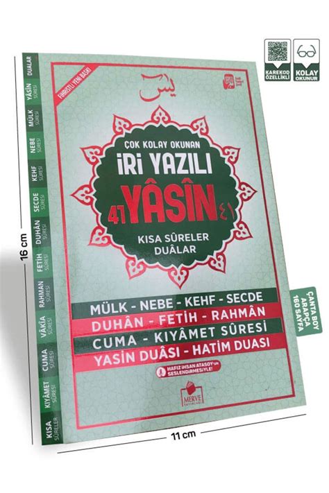 Merve Yayınları Sesli Yasin i Şerif Arapça Kolay Okunuşlu Iri Yazılı