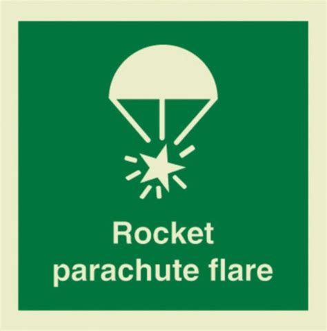 Imo Symbol Rocket Parachute Flares Symbol Sticker