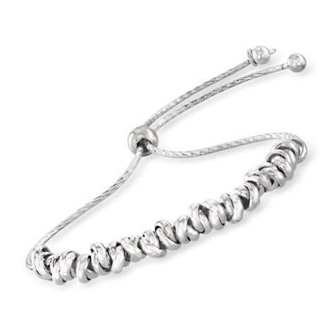 Italian Sterling Silver Bead Style Bolo Bracelet Ross Simons