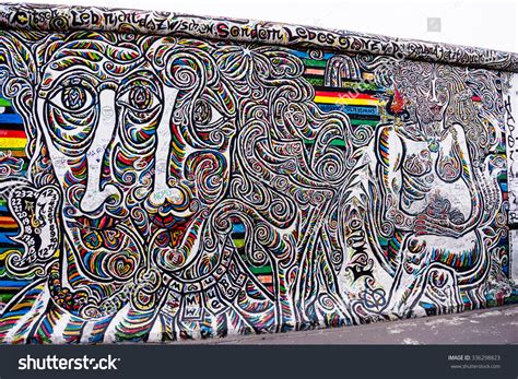 Berlin, Germany - March 20: Berlin Wall Graffiti Seen On March 22, 2015 ...