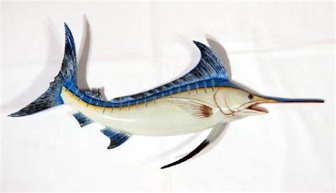 Handpainted Marlin Fish Wall Mount Decor Plaque 18 By Star 1599