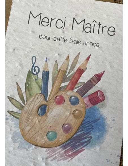 Carte à planter Merci Maître