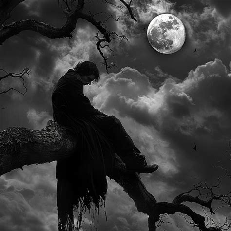 Premium Photo Dark Raven Eerie Halloween Illustration