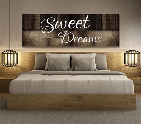 Sweet Dreams Wall Art Canvas Sweet Dreams Above the Bed - Etsy