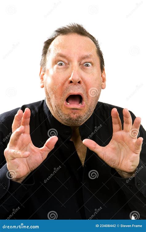 Shocked Fearful Man Stock Photo Image Of Afraid Stressed 23408442